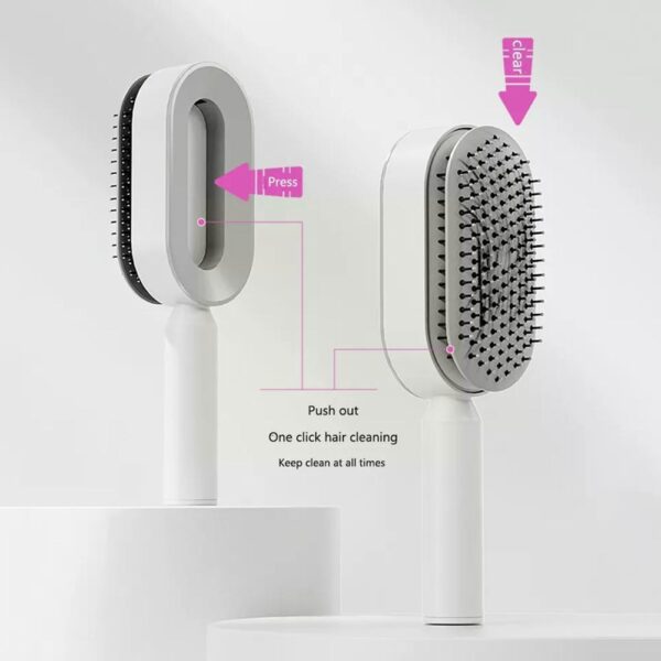 Self-Cleaning Hair Brush For Women Massage Scalp Promote Blood Circulation Anti Hair Loss - Women Fashion 3D Hair Growth Comb Hairbrush - Image 6