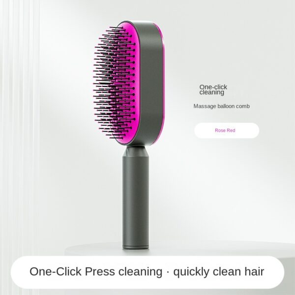 Self-Cleaning Hair Brush For Women Massage Scalp Promote Blood Circulation Anti Hair Loss - Women Fashion 3D Hair Growth Comb Hairbrush - Image 9