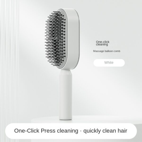 Self-Cleaning Hair Brush For Women Massage Scalp Promote Blood Circulation Anti Hair Loss - Women Fashion 3D Hair Growth Comb Hairbrush - Image 3