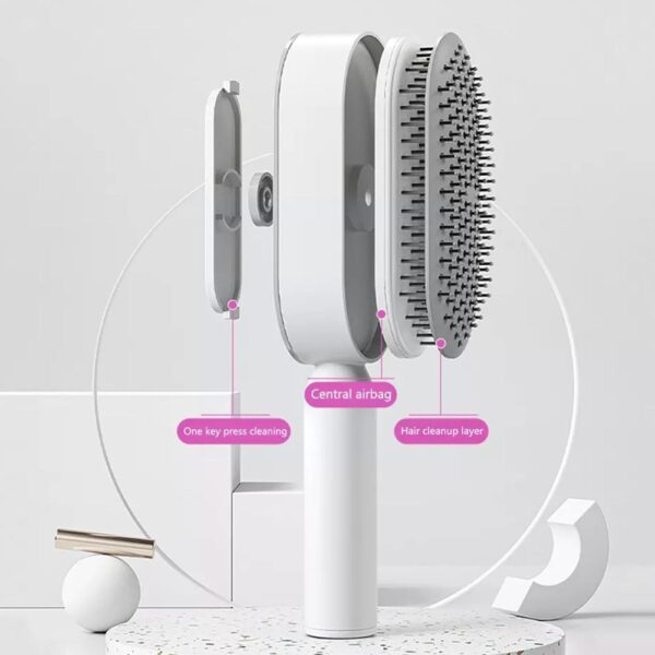 Self-Cleaning Hair Brush For Women Massage Scalp Promote Blood Circulation Anti Hair Loss - Women Fashion 3D Hair Growth Comb Hairbrush - Image 8