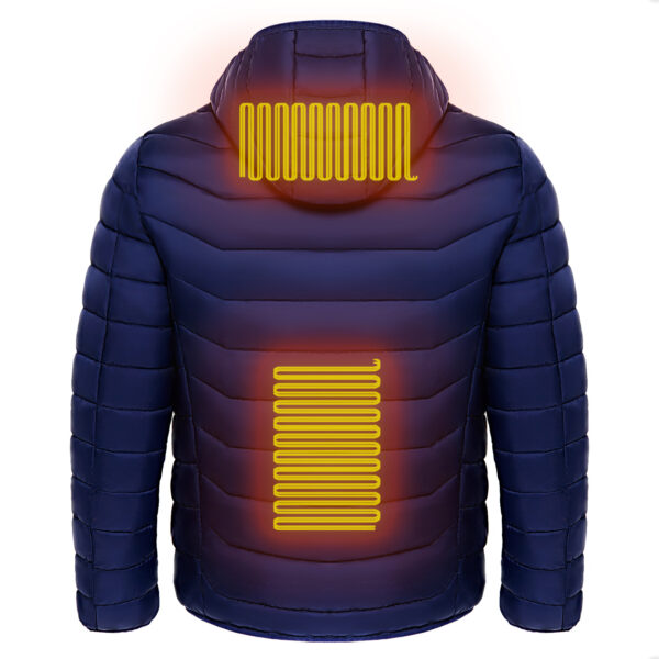 Men Heated Puffer Jacket Electric Heating Coat Insulated Hood Windbreaker 9Heat Zones - Image 5