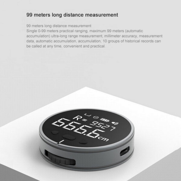 Distance Measuring Instrument Electronic Measuring Ruler Tape Measure High Definition Digital LCD High Precision Electronic Measuring Ruler Tool - Image 2