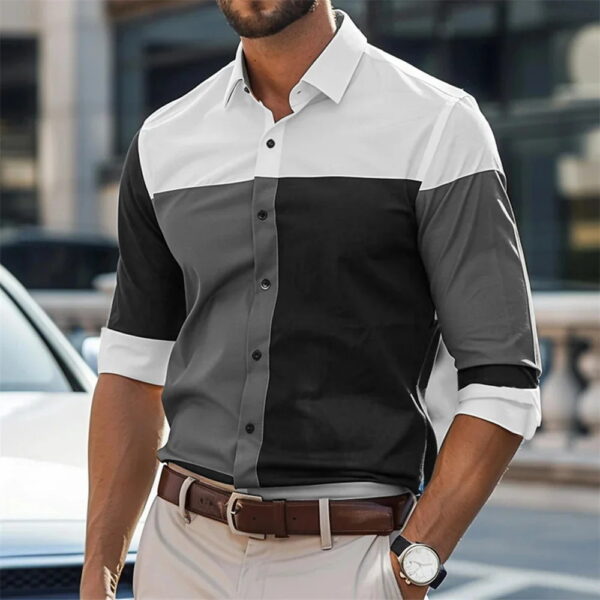 Fashion Personality Single Breasted All-matching Shirt Men - Image 4