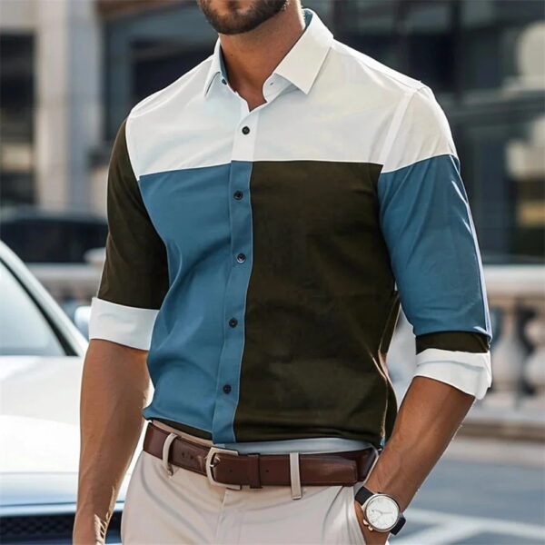 Fashion Personality Single Breasted All-matching Shirt Men - Image 5